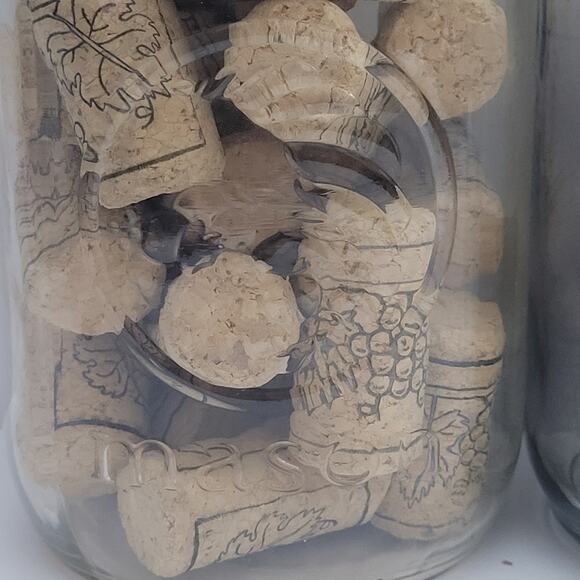 Three Jars of Corks and Cork Lids - Picture 2 of 8